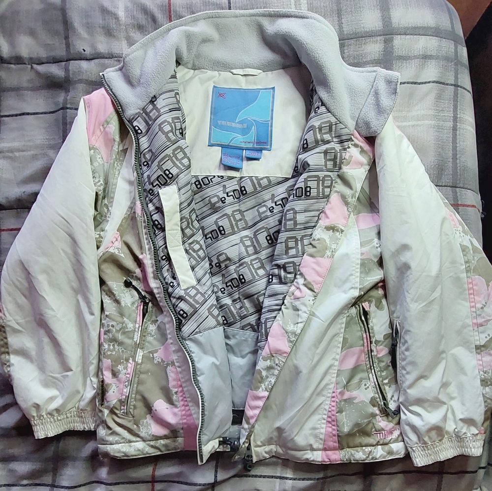 Grey and pink Turbine snowboarding jacket